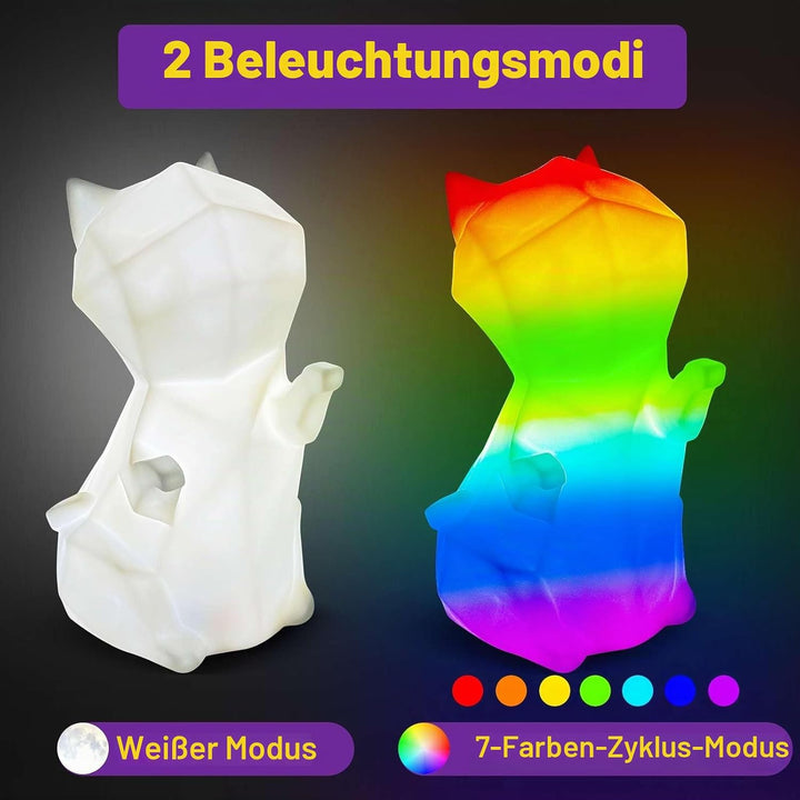 EPUMP Malen Sie Lhre Eigene Katzenlampe mit 2 Lichtmodi – Bastelset Wiederaufladbarer 1200 mAh Nacht