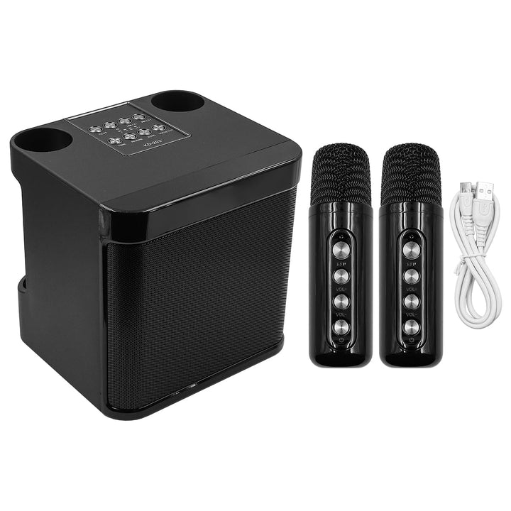 WANGCL Mini-Karaoke-Lautsprecher, tragbares Mikrofon mit Lautsprecher, unterstützt Bluetooth, AUX, U
