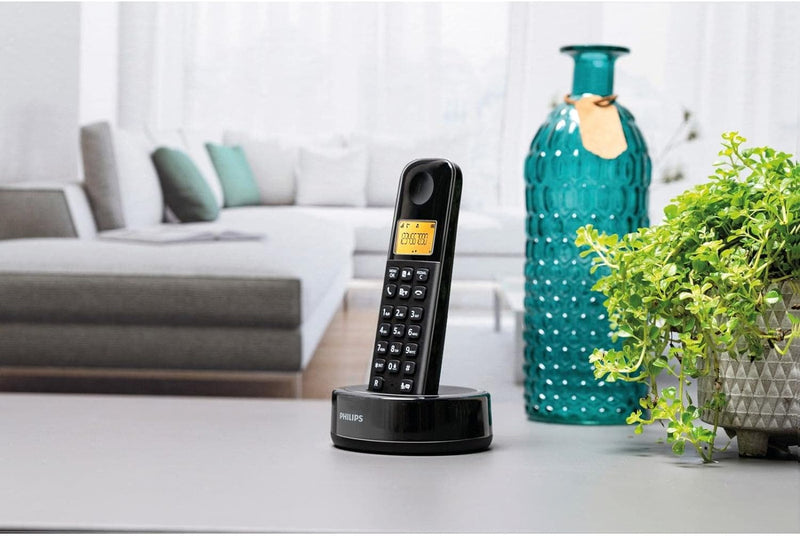 Philips Schnurloses Telefon - D1651B/01 - DECT Telefon - Haustelefon - Festnetzanschluss - Anrufbean