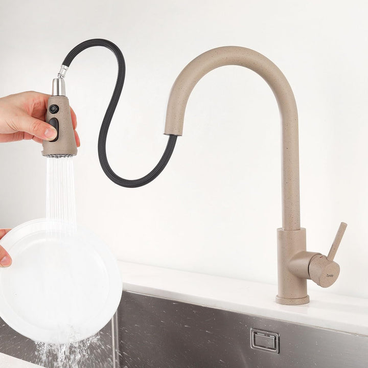 Wasserhahn Küche Ausziehbar, Küchenarmatur mit 3 Strahlarten | Hochdruck Mischbatterie Küche | Spült