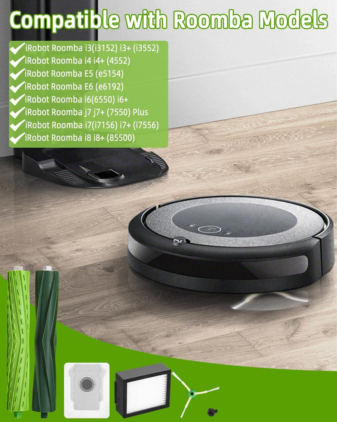 Ersatzteile Zubehör für iRobot Roomba i7 i7+ j7 j7+ i3 i3+ i4+ i6 i6+ E5 E6 | Bürsten Zubehör für Ro