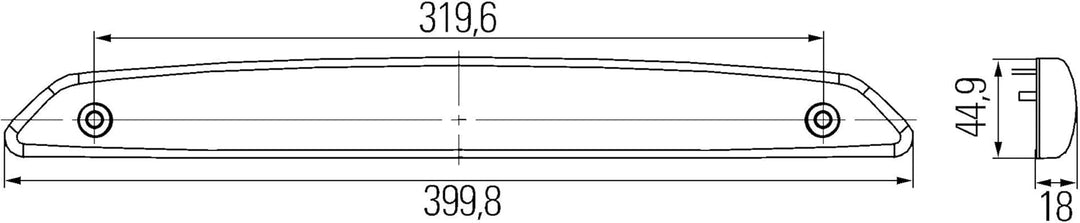 HELLA - Zusatzbremsleuchte - LED - 12V - Anbau - Lichtscheibenfarbe: rot - LED-Lichtfarbe: rot - Kab