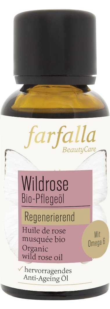 farfalla Wildrose Bio-Pflegeöl - Feuchtigkeit - 100% zertifizierte Naturkosmetik, 30ml
