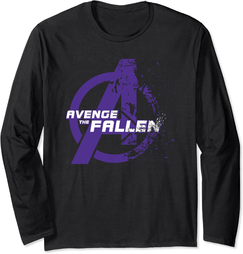 Marvel Avengers Endgame Avenge The Fallen Fading Logo Langarmshirt