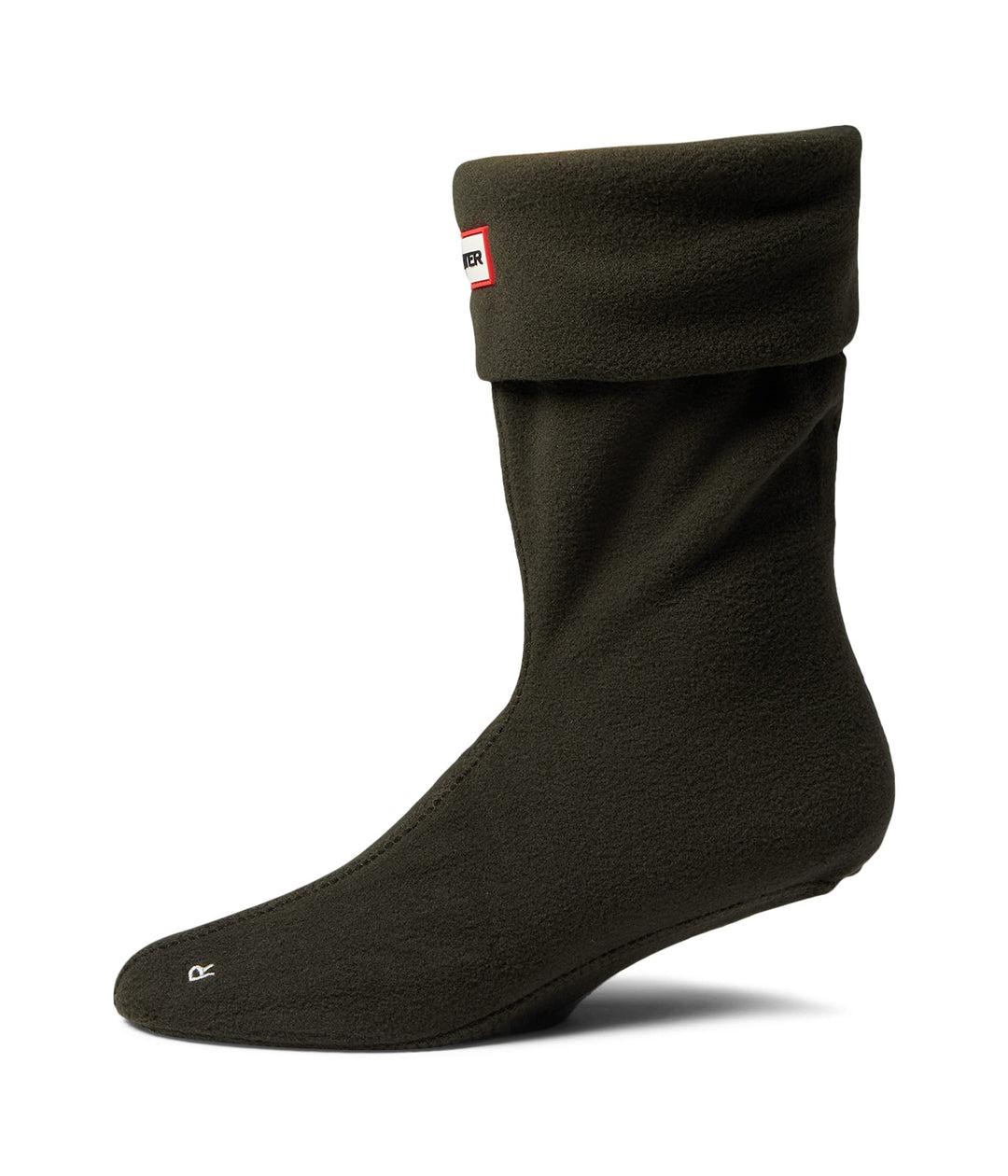 HUNTER Unisex Recycled Fleece Short Boot Sock Polyfleece 5-7 Women/4-6 Men Dark Olive, 5-7 Women/4-6