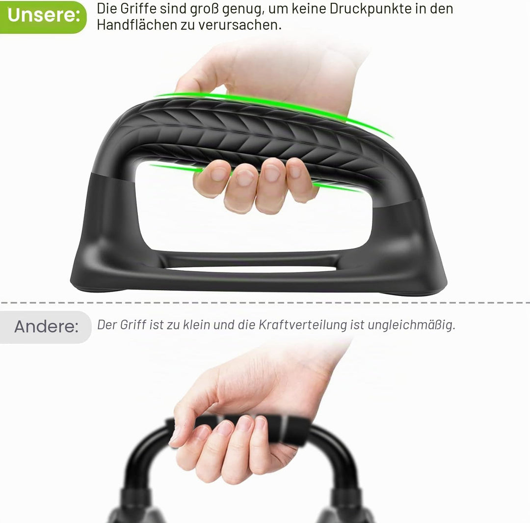 SELEWARE Liegestützgriffe Push up Bars Krafttraining Sportgriffe Fitness Parallettes Weicher Gummigr