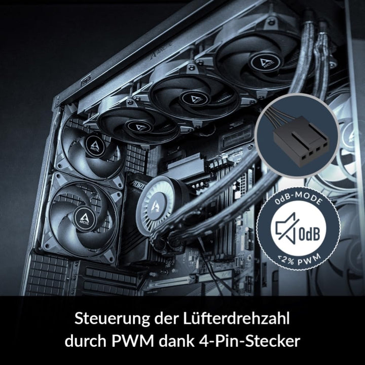 ARCTIC P12 Max - PC Lüfter, High-Performance 120 mm Gehäuselüfter, PWM-gesteuerte 400-3300 rpm, Opti