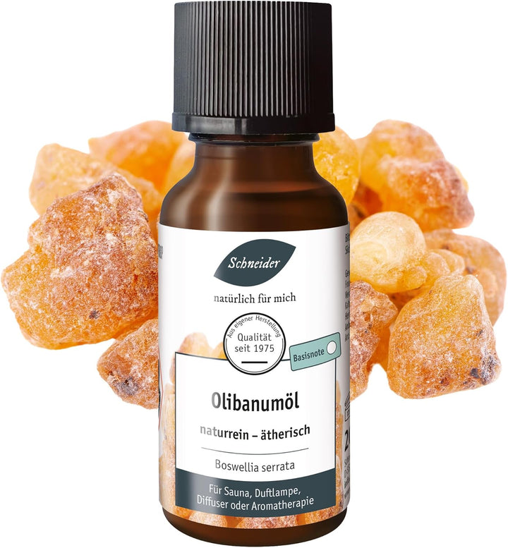 Saunabedarf Schneider Olibanumöl – Weihrauch – ätherische Ölmischung naturrein – 20 ml Inhalt – wohl