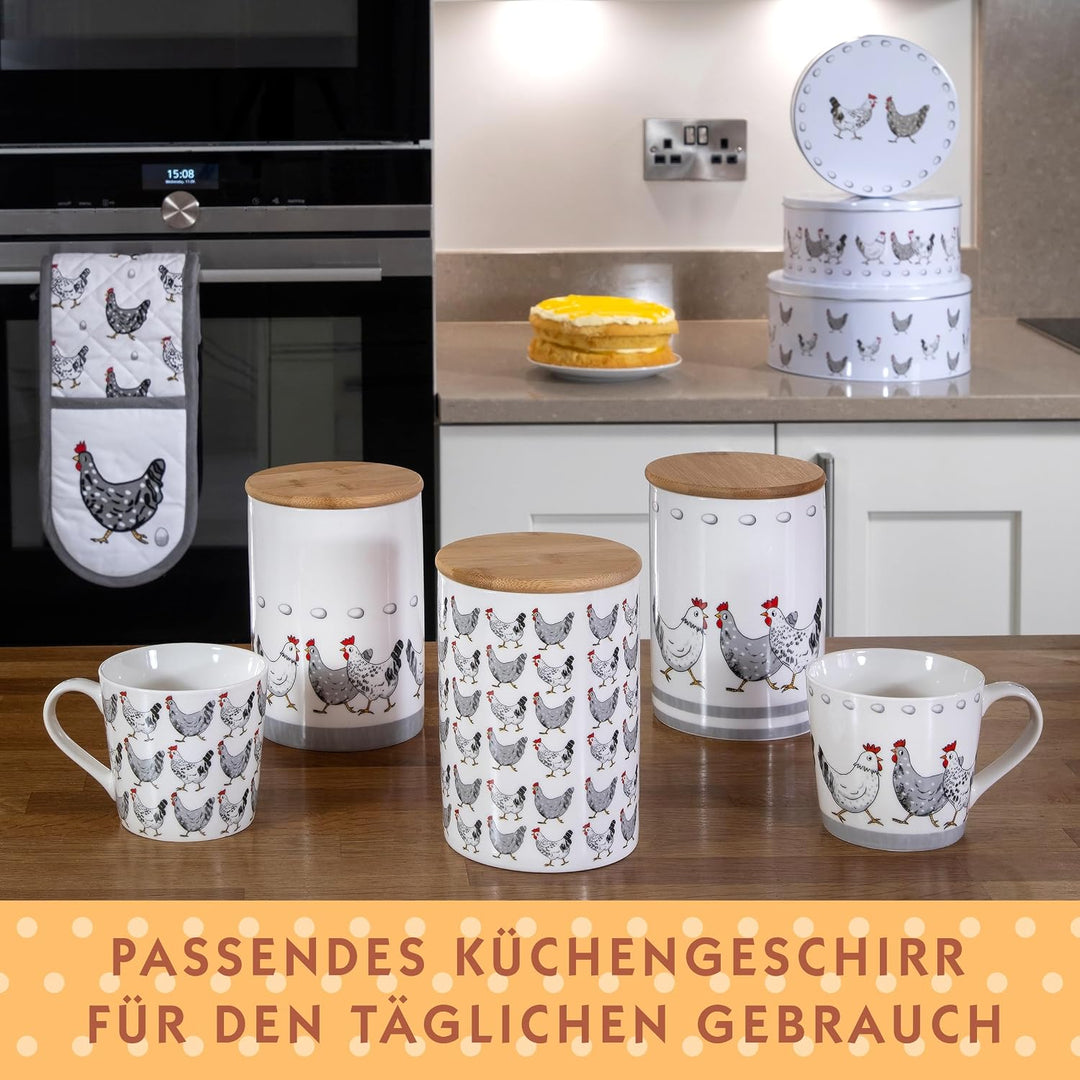 SPOTTED DOG GIFT COMPANY Vorratsdosen Keramik mit Deckel Luftdicht - 3 Vorratsbehälter vielseitig fü