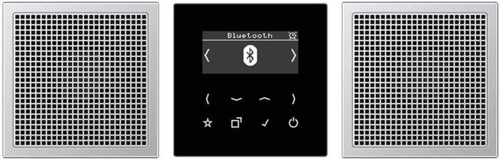 Jung Smart Radio DAB+ DABAL2BT Bluetooth-Set Stereo Radio 4011377172746 Schwarz mit 2 Lautsprechern