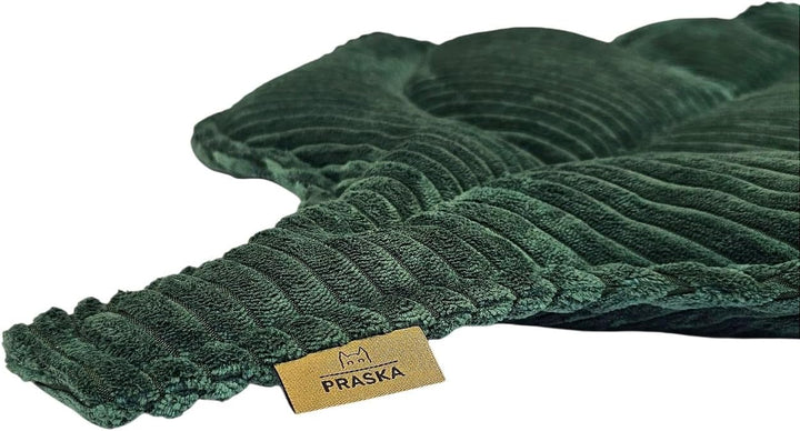 PRASKA Katzendecke Haustierbett - Kuscheldecke Katzenmatte für Hunde und Katzen 100x64cm Blatt Katze
