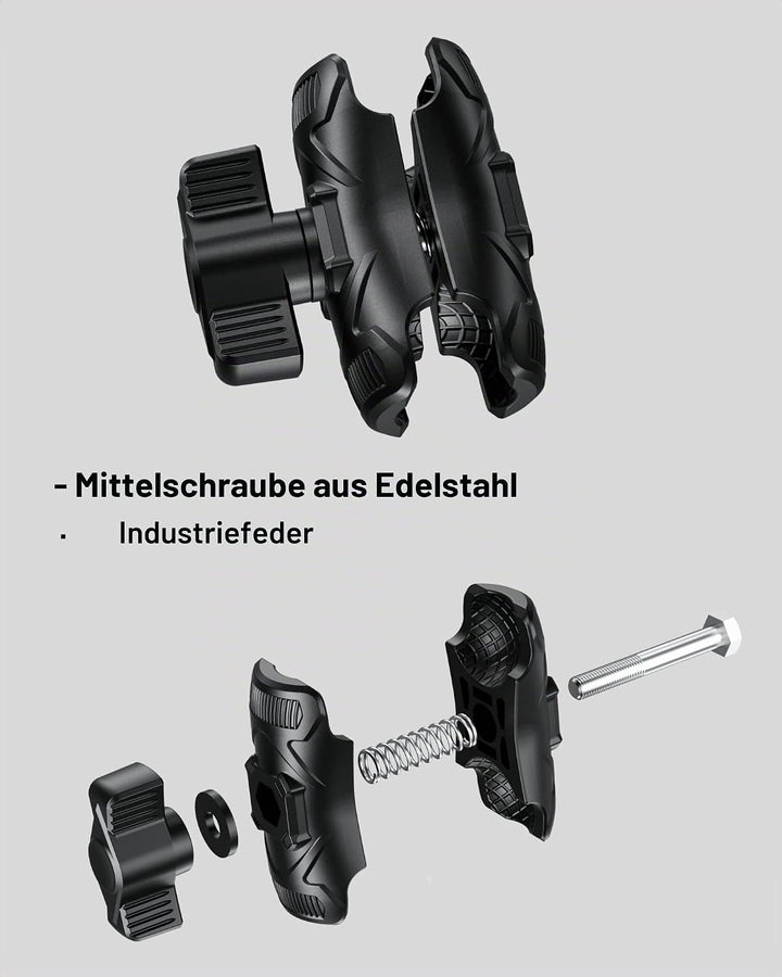 BRCOVAN 2St, Hochfester Verbundstoff Doppelsockelarm (Kurzer Arm) Kompatibel mit RAM Mounts B Grösse