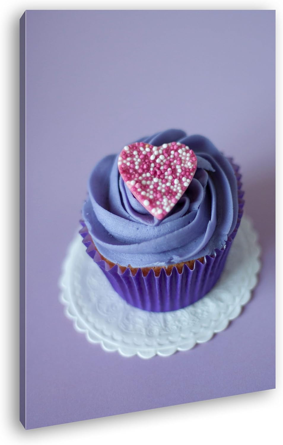 deyoli appetitlicher Cupcake Format: 80x60 als Leinwandbild, Motiv fertig gerahmt auf Echtholzrahmen