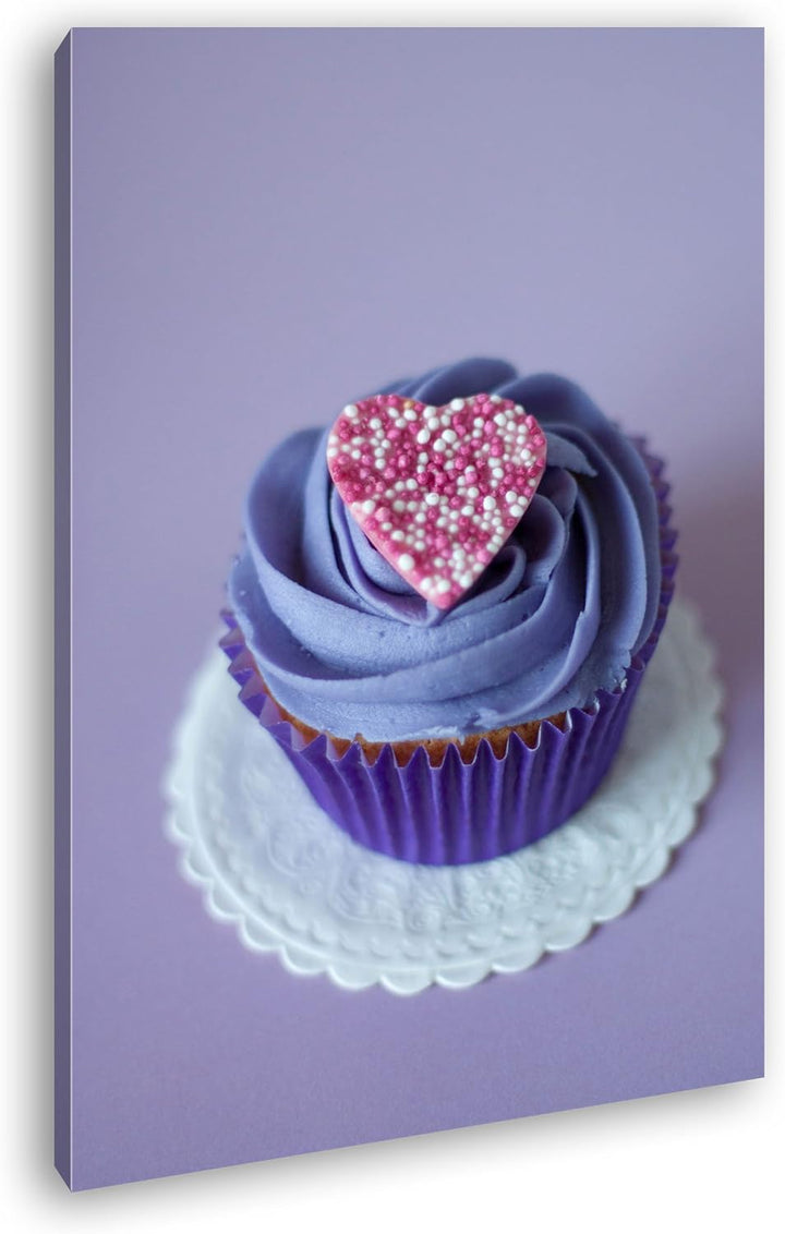 deyoli appetitlicher Cupcake Format: 80x60 als Leinwandbild, Motiv fertig gerahmt auf Echtholzrahmen