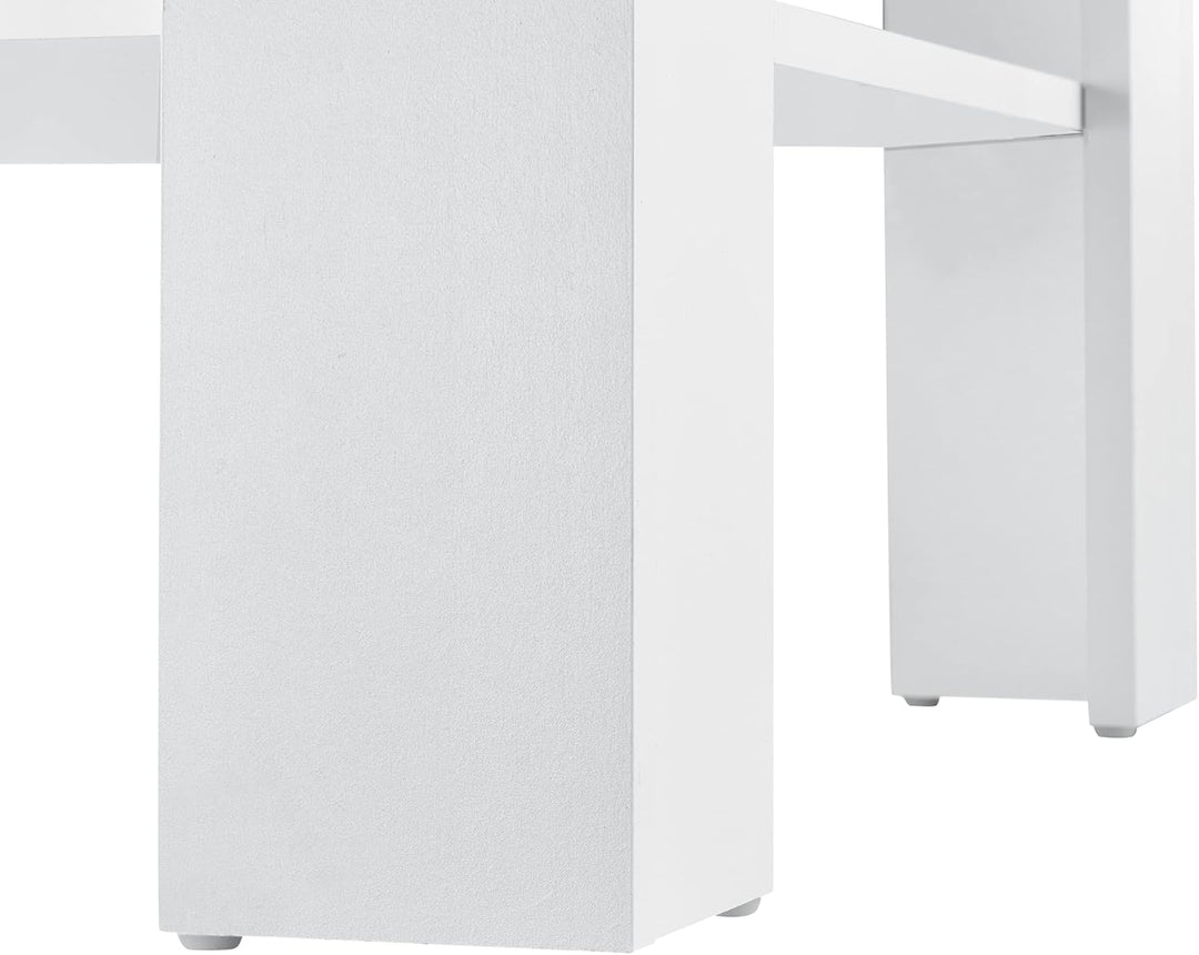[en.casa] Couchtisch Aachen Beistelltisch 60x60x40 cm Wohnzimmertisch mit Ablage Sofatisch Kaffeetis