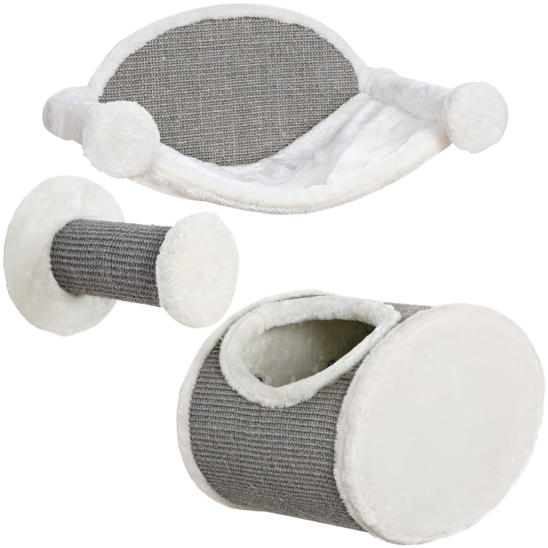 VOSS.PET Kletterlandschaft „cat Fun“ Kletterwand für Katzen Hängematte Kletterstufe Katzenhöhle Sisa