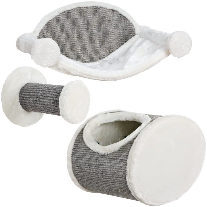 VOSS.PET Kletterlandschaft „cat Fun“ Kletterwand für Katzen Hängematte Kletterstufe Katzenhöhle Sisa