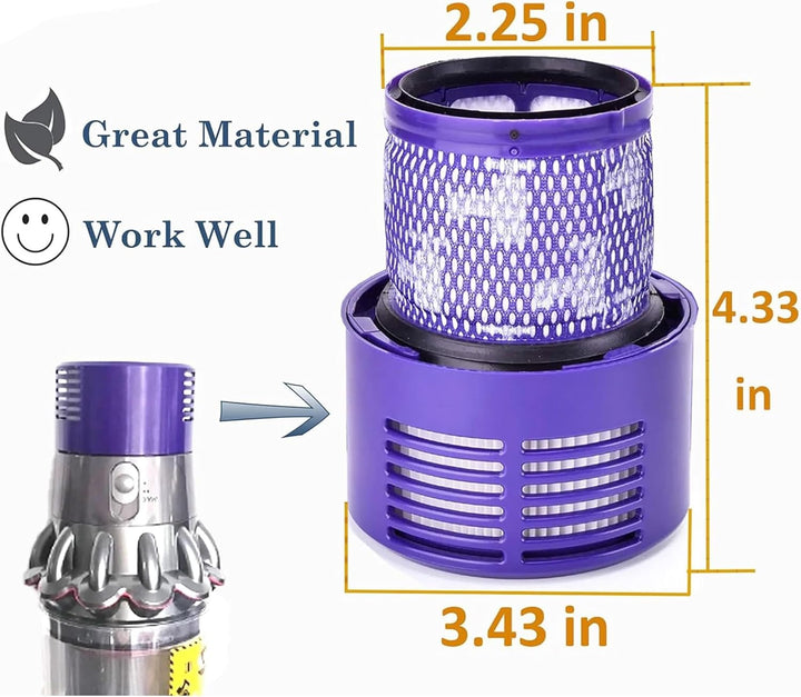 VOLTIX Waschbarer Ersatzfilter für Dyson V10 SV12 – kompatibel mit Staubsauger Cyclone Serie, V10 Ab