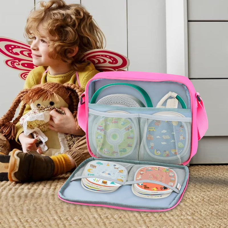 Annmore Tasche für TIMIO Starter Kit, mit Netztaschen für 4 Satz 20 Discs, Rosa, Rosa
