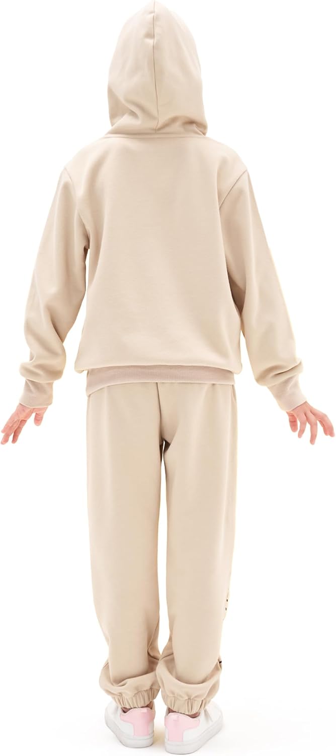 Kinder Trainingsanzug Jungen Mädchen Sportanzug, 120 Khaki