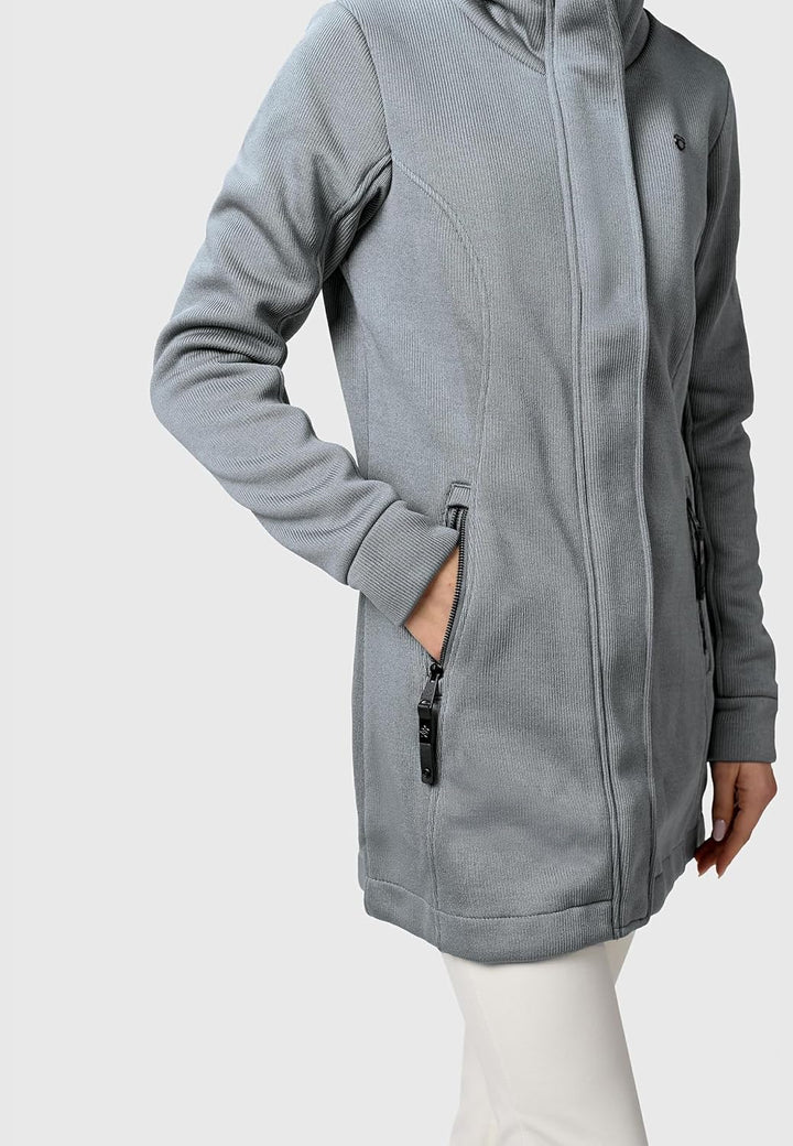 Ragwear Damen Leichter Sweat-Übergangsmantel lang windabweisendl mit hohem Kragen Letrice Bonded XS-