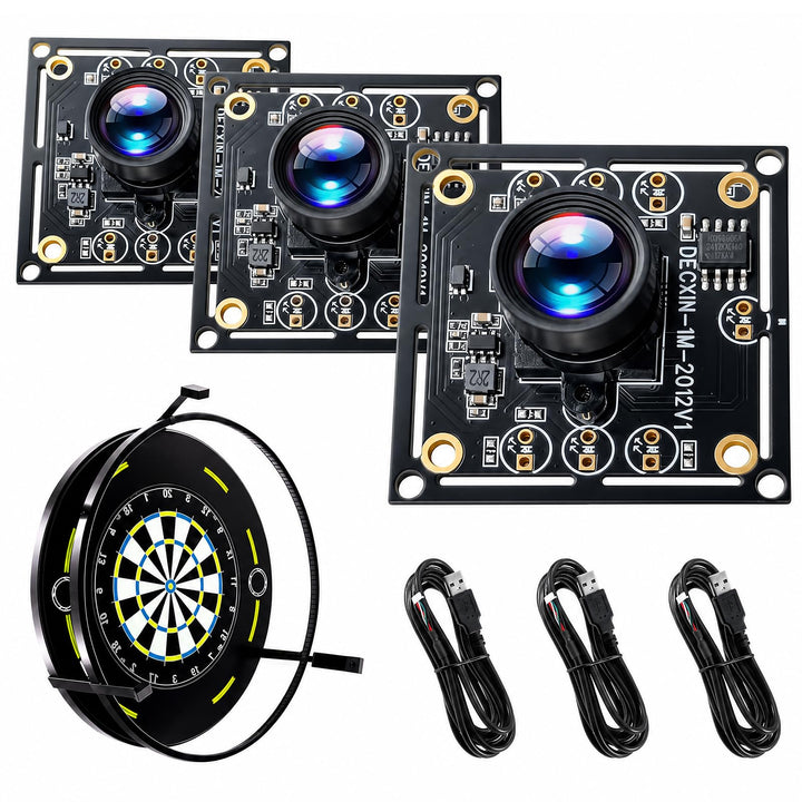 OV9732 Kameramodul mit 100° Weitwinkel, 1280x720p 30fps, USB, 3m Kabel, kompatibel mit Autodarts Kam