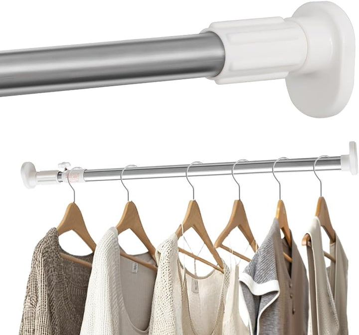 Hershii Gardinenstange ohne Bohren Erweiterbare Fenster Gardinenstange Kleiderbügelstange Ausziehbar