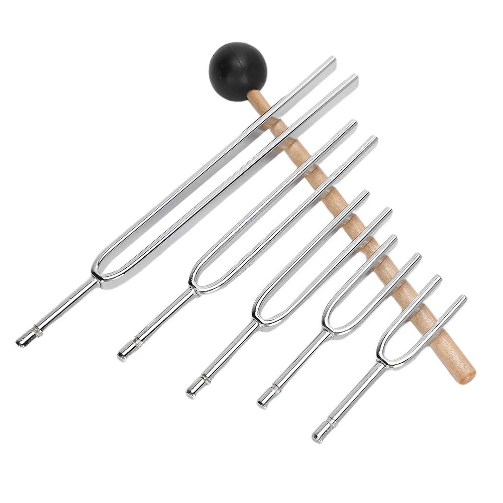 Stimmgabel, Stimmgabel-Set, Klangheilungstherapie-Werkzeug Wissenschafts-Kit Stimmgabel-Schläger-Set