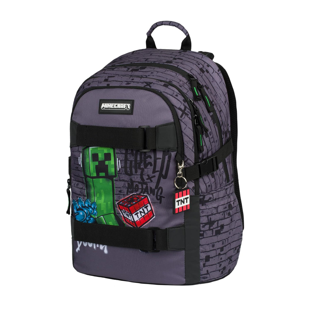 Baagl Schulrucksack für Jungen Mädchen Teenager - Skateboard Rucksack - Kinderrucksack mit Laptopfac