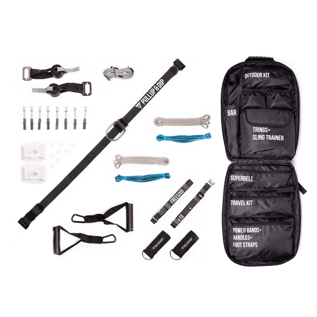 FREESIXD Schlingentrainer und Widerstandstrainer Set, Suspension Trainer für zu Hause und auf Reisen