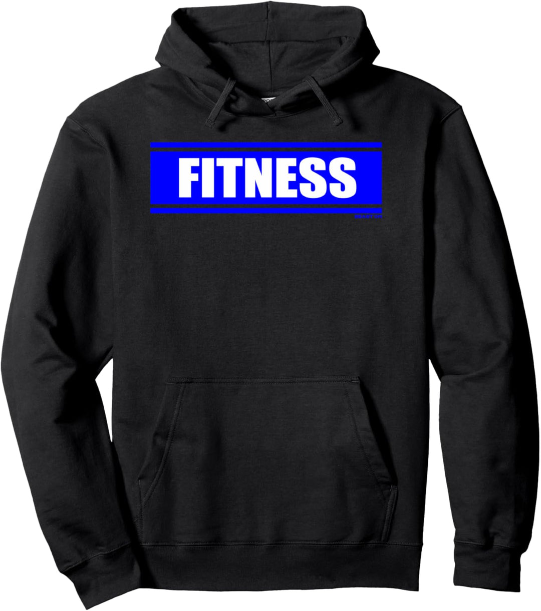 Fitness Blau Gym Fitness Workout Gym Spruch Motivation Blau Pullover Hoodie