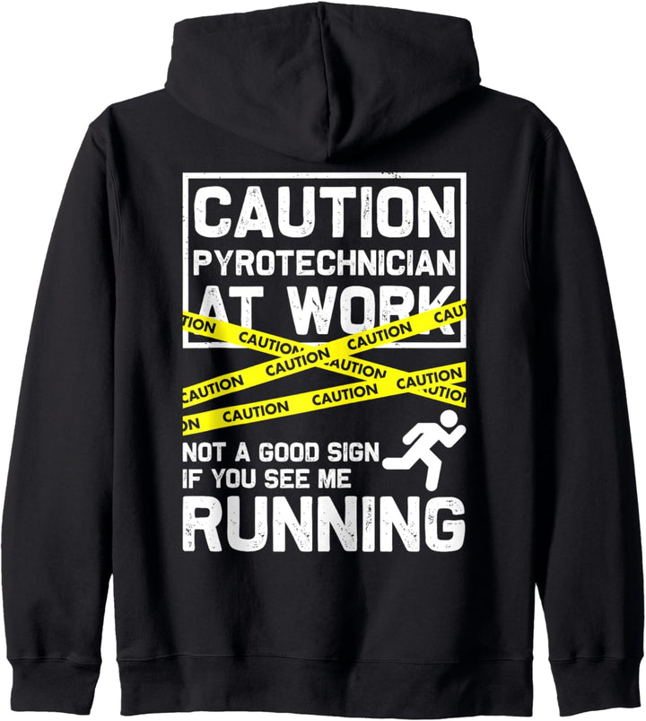 Caution Pyrotechnician At Work... Feuerwerk Pyrotechniker Kapuzenjacke