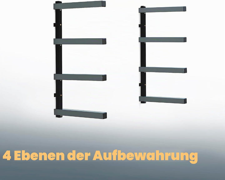 Bora Portamate Holzregal mit 4 Ebenen, Holzregal und Garagenwandaufbewahrung für den Innen- und Auss