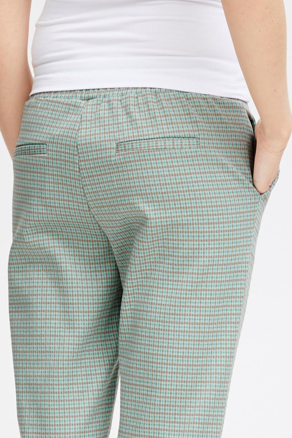 ICHI IHKATE Cameleon PA Damen Hose Stoffhose mit Stretch Enger Schnitt Elastikbund S Ether (144506),