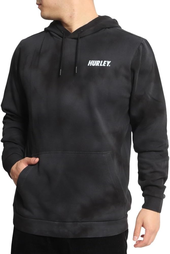 Hurley Herren M Fastlane Tie Dye Summer Pullov Sweatshirt XL Schwarz, XL Schwarz