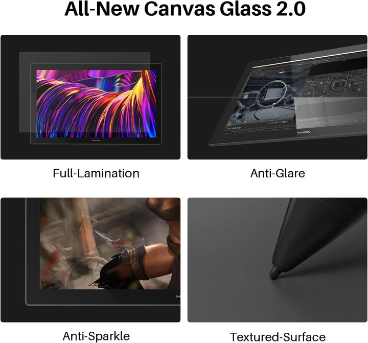 HUION Kamvas Pro 27 4K UHD Gafiktablett mit Display, PenTech 4.0 Batteriefreier Stylus mit 2nd Gen A