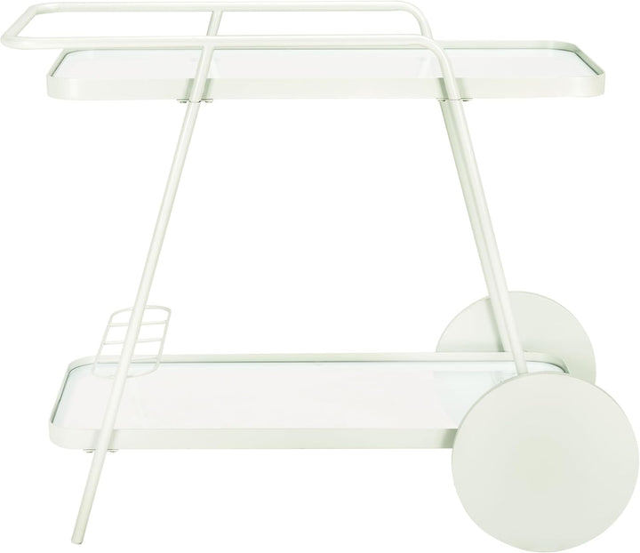 SAFAVIEH Modern 2 Etagen Barwagen, Weiss, 91 x 47 x 76