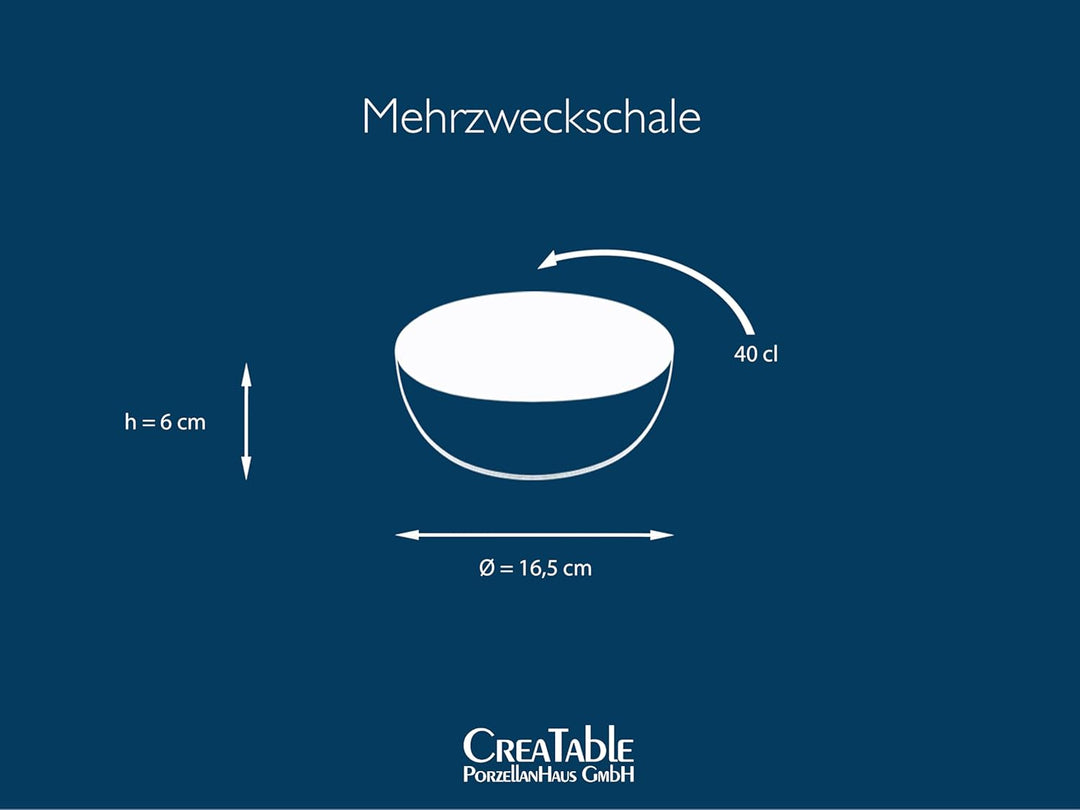 Creatable, Serie Nature Collection, Bowl-Set aus Steinzeug, spülmaschinen- und mikrowellengeeignet,