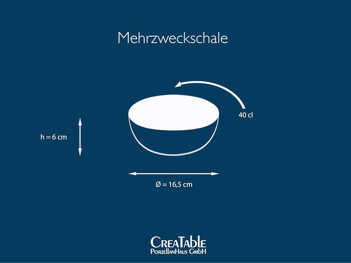 Creatable, Serie Nature Collection, Bowl-Set aus Steinzeug, spülmaschinen- und mikrowellengeeignet,