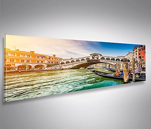 islandburner Bild Bilder auf Leinwand Rialtobrücke Venedig Panorama XXL Poster Leinwandbild Wandbild