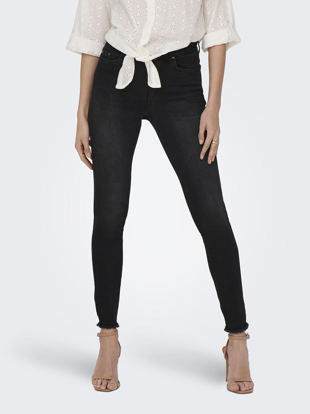 ONLY Female Skinny Jeans ONLBLUSH HW SK ANK DNM REA005 XS / 32L Washed Black, XS / 32L Washed Black