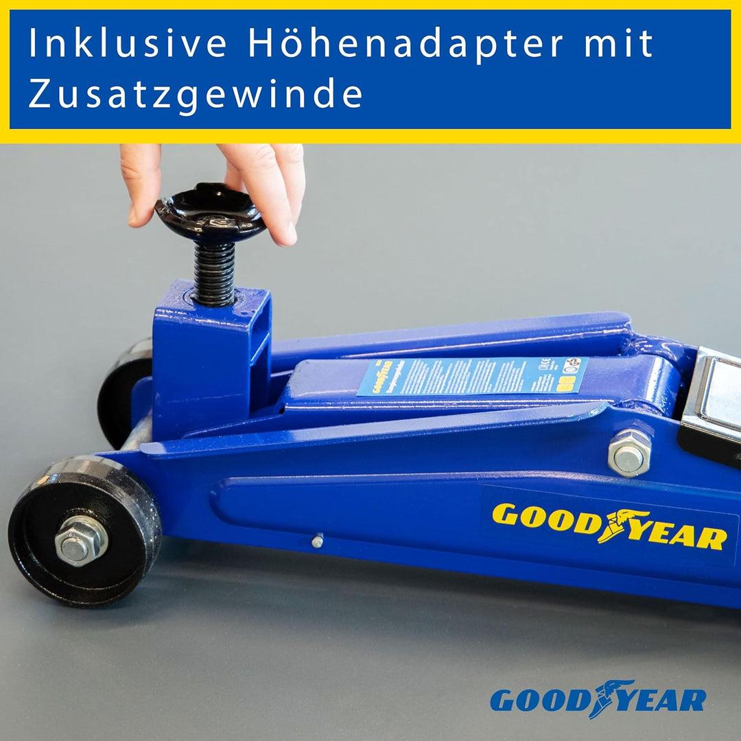 GOODYEAR 10640 Rangierwagenheber 3 Tonnen für SUVs und Geländewagen, Blau/Schwarz, Rangierwagenheber