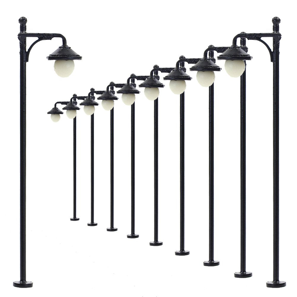 Evemodel LYM22 10 STK. Modell LED Lampen 65mm Spur H0 1:87 Leuchte Strassenlampen 3V
