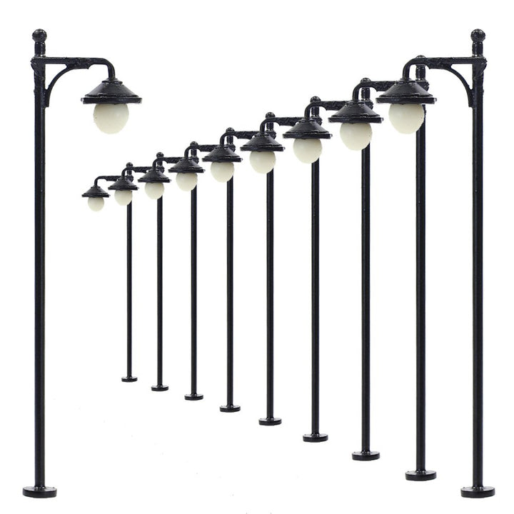 Evemodel LYM22 10 STK. Modell LED Lampen 65mm Spur H0 1:87 Leuchte Strassenlampen 3V