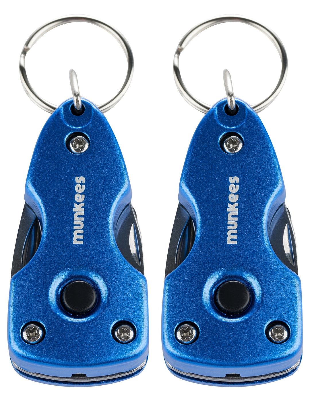 munkees Multi-Tool mit 6 Funktionen, LED, Schraubendreher, Flaschenöffner, Taschenmesser, Schlüssela