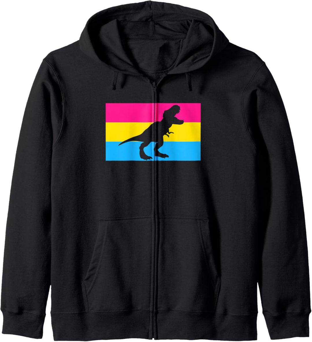 Cute Trex Dinosaur Party Pansexual Pride Flag Aesthetic Kapuzenjacke