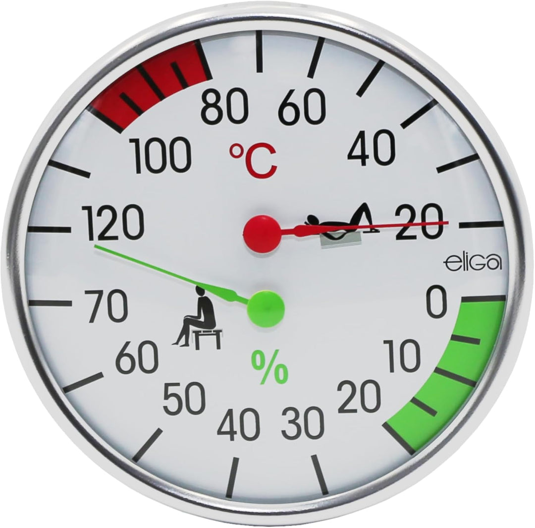 HAF® Saunakübel Set Thermo Espe 4 Liter mit Einsatz, 40cm Saunakelle Komu-Holz, Sanduhr und Klimames