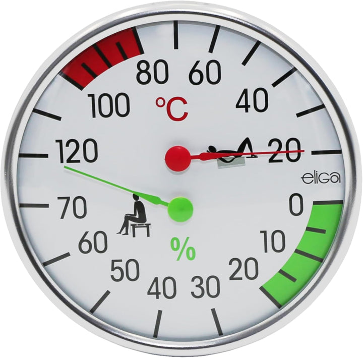 HAF® Saunakübel Set Thermo Espe 4 Liter mit Einsatz, 40cm Saunakelle Komu-Holz, Sanduhr und Klimames