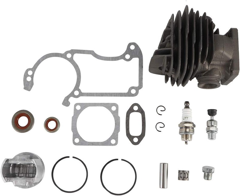 Fdit 44mm Zinklegierung Zylinder Kit, Zylinderöldichtung Zündkerzendichtungssatz Passend für Stihl 0