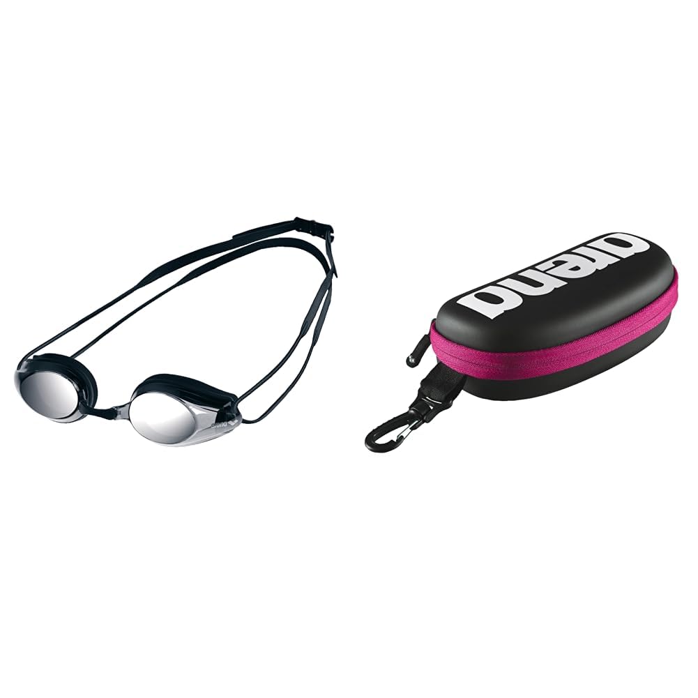 arena Tracks Anti-Fog Wettkampf Schwimmbrille Unisex für Erwachsene, Schwimmbrille mit UV-Schutz, 4